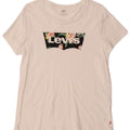 LEVI'S Womens Graphic T-Shirt Top UK 14 Medium White
