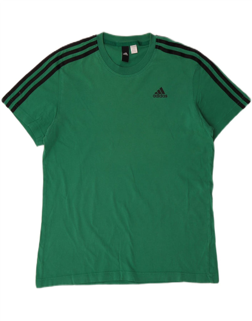 ADIDAS Mens T-Shirt Top Medium Green Vintage Adidas and Second-Hand Adidas from Messina Hembry 