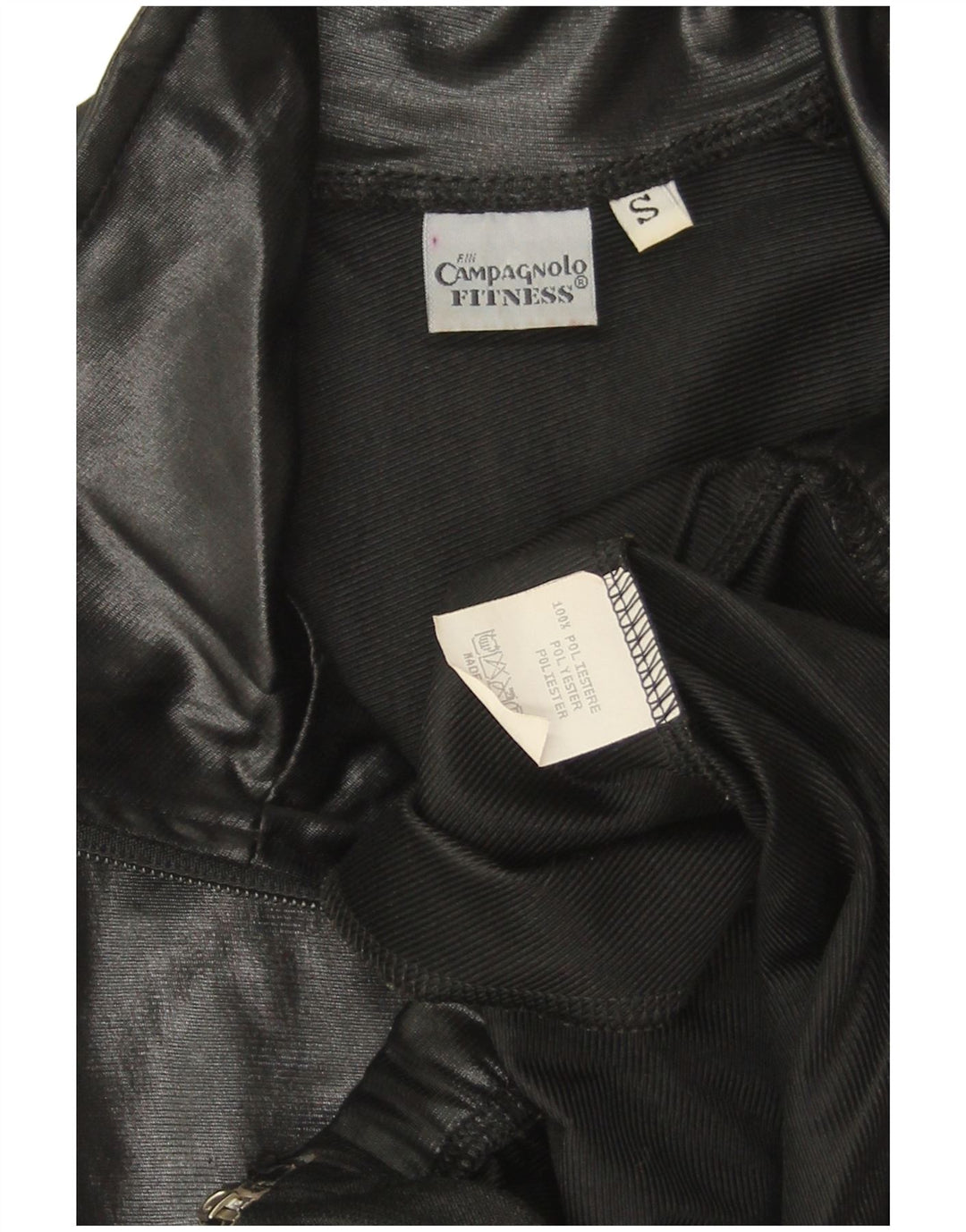 Campagnolo Womens Graphic Oversized Tracksuit Top Jacket UK 10 Small Black