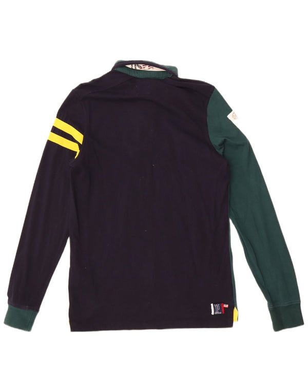 U.S. Polo Assn. Mens Heritage Graphic Rugby Polo Shirt Medium Navy Blue