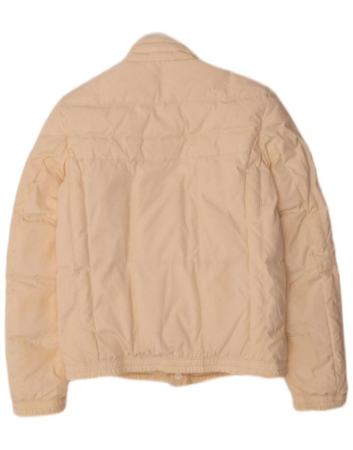 Hugo Boss Womens Reversible Padded Jacket UK 8 Small Beige Polyester