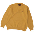 MARLBORO CLASSICS Womens Crew Neck Jumper Sweater UK 16 Large Yellow Wool
