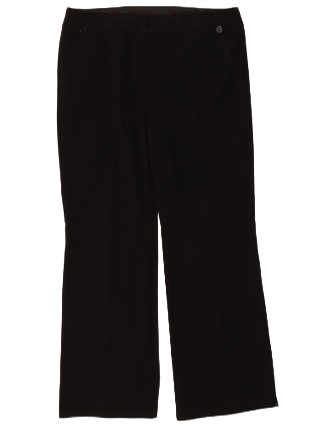 Marks & Spencer Womens Regular Casual Trousers UK 16 Large W36 L31 Black