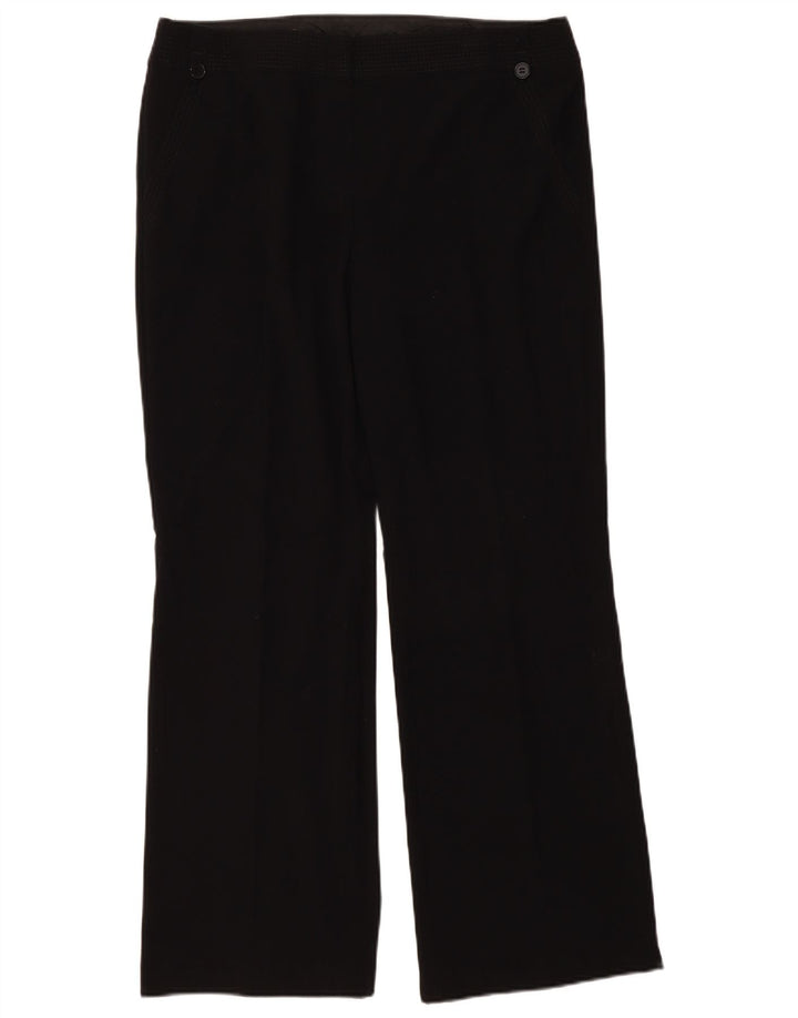 Marks & Spencer Womens Regular Casual Trousers UK 16 Large W36 L31 Black
