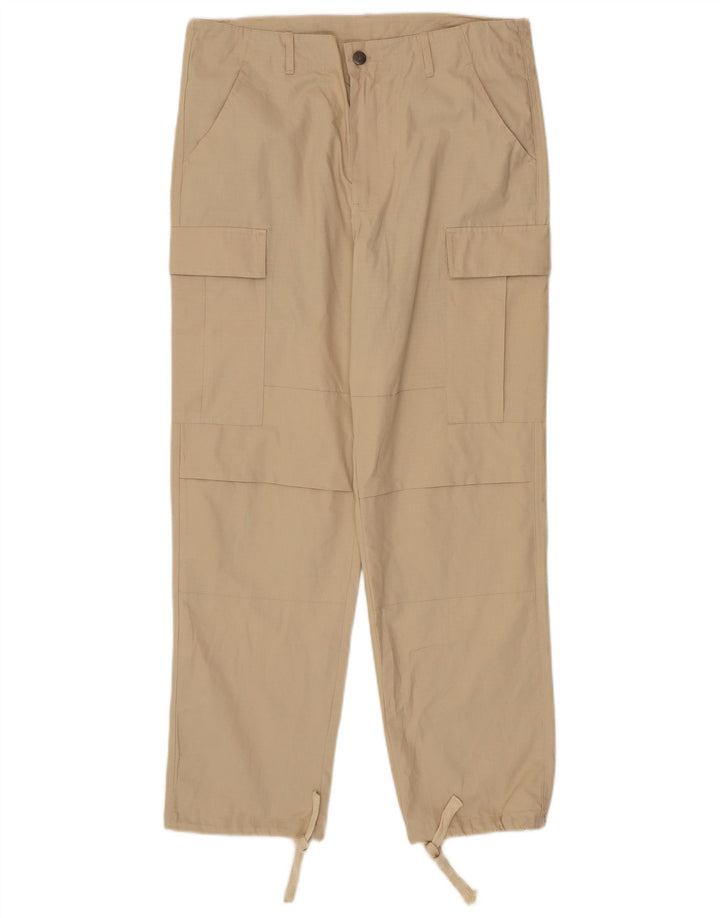 Carhartt Mens Straight Cargo Trousers Medium W34 L29 Beige Cotton