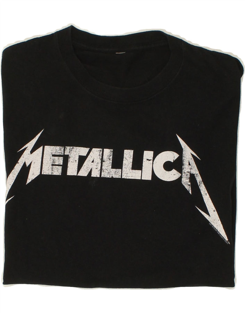 VINTAGE Mens Metallica Graphic T-Shirt Top Medium Black Vintage Vintage and Second-Hand Vintage from Messina Hembry 