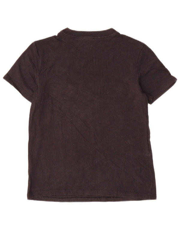 Adidas Womens Graphic T-Shirt Top UK 8 Small Black Cotton