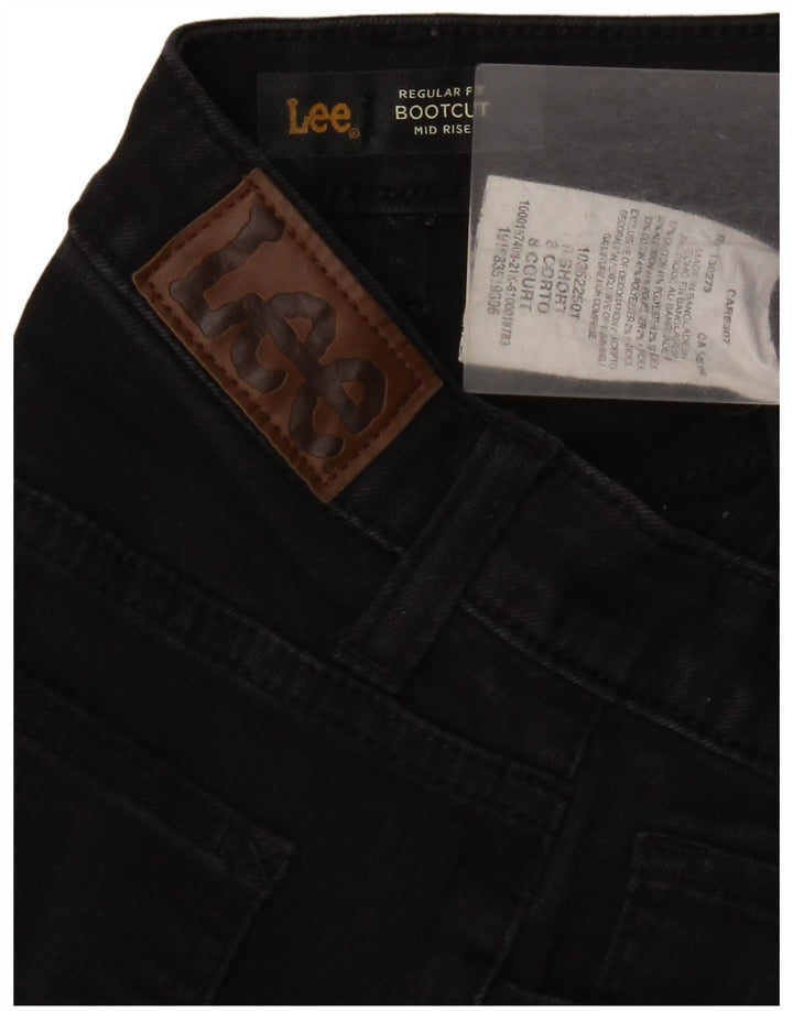 Lee Womens Mid Rise Regular Fit Bootcut Jeans US 8 Medium W28 L29 Black