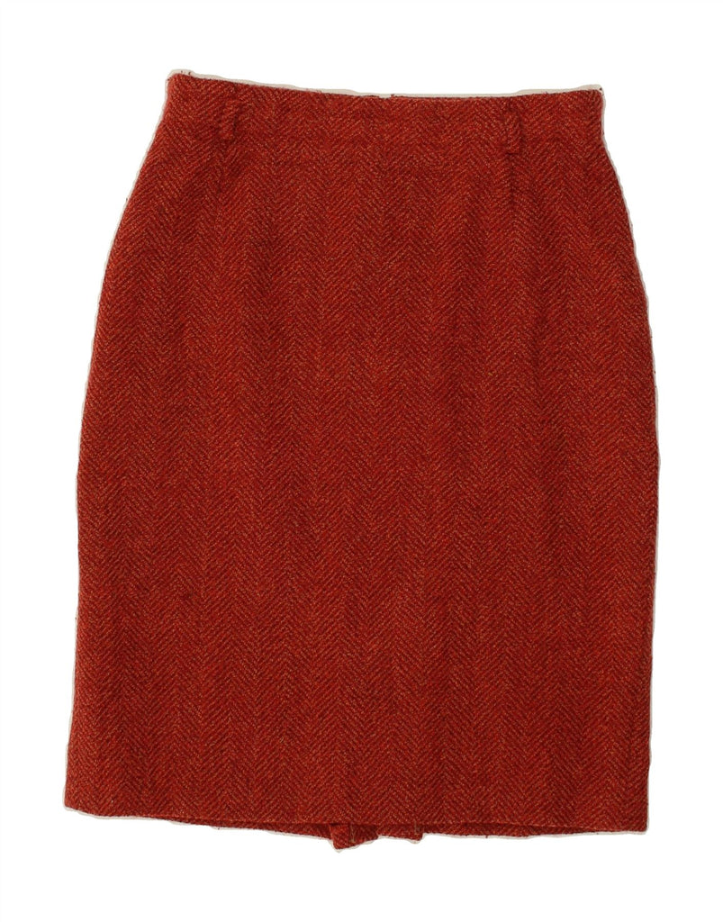 VINTAGE Womens Pencil Skirt W28 Medium  Red Herringbone | Vintage Vintage | Thrift | Second-Hand Vintage | Used Clothing | Messina Hembry 