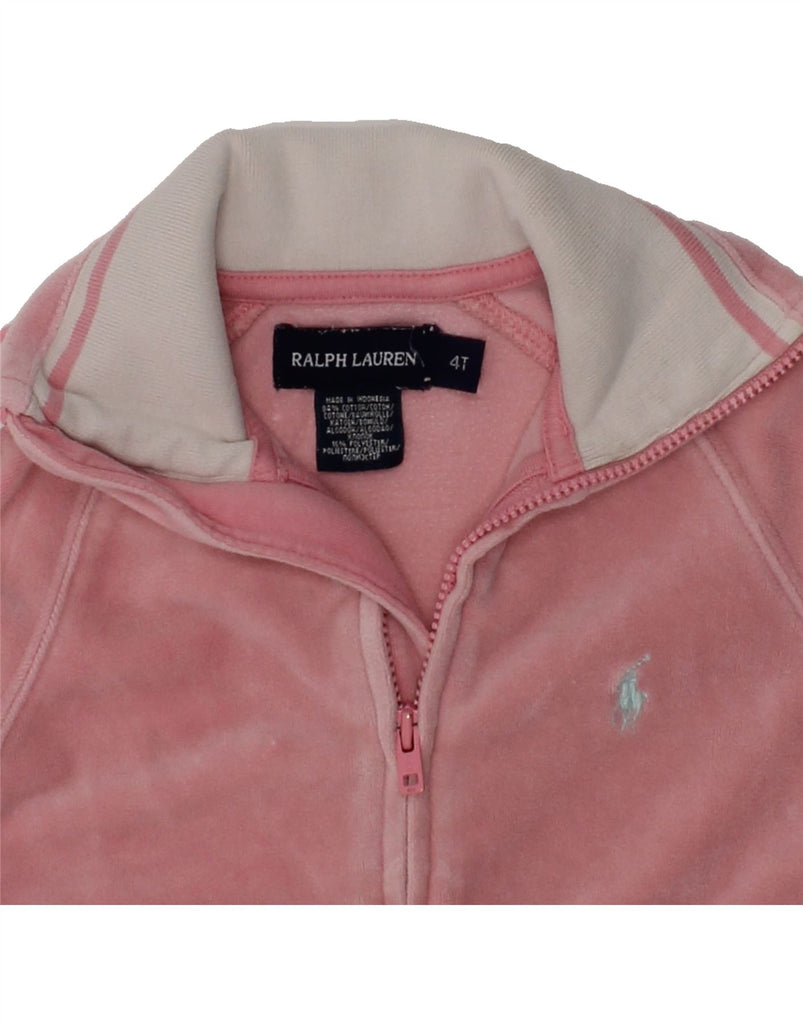 POLO RALPH LAUREN Boys Tracksuit Top Jacket 3-4 Years Pink Polyester | Vintage Polo Ralph Lauren | Thrift | Second-Hand Polo Ralph Lauren | Used Clothing | Messina Hembry 