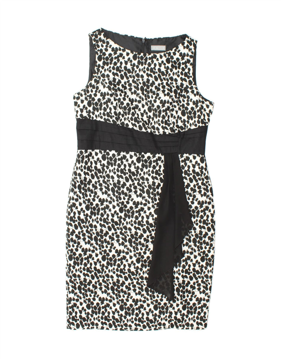 PER UNA Womens Abstract Pattern Sheath Dress UK 14 Medium White Vintage Per Una and Second-Hand Per Una from Messina Hembry 