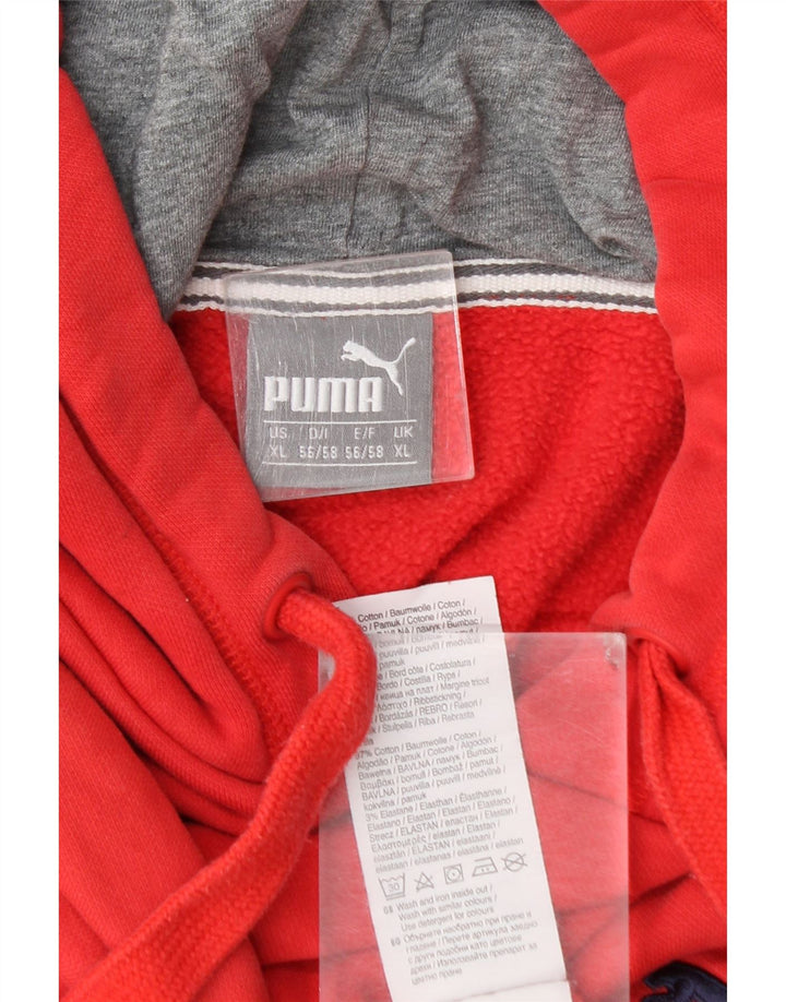 Puma Mens Hoodie Jumper XL Red Cotton