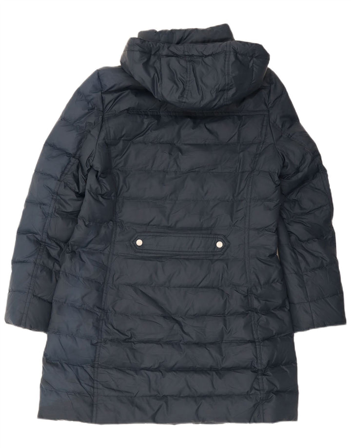 Tommy Hilfiger Womens Hooded Padded Coat UK 16 Large Navy Blue Polyester