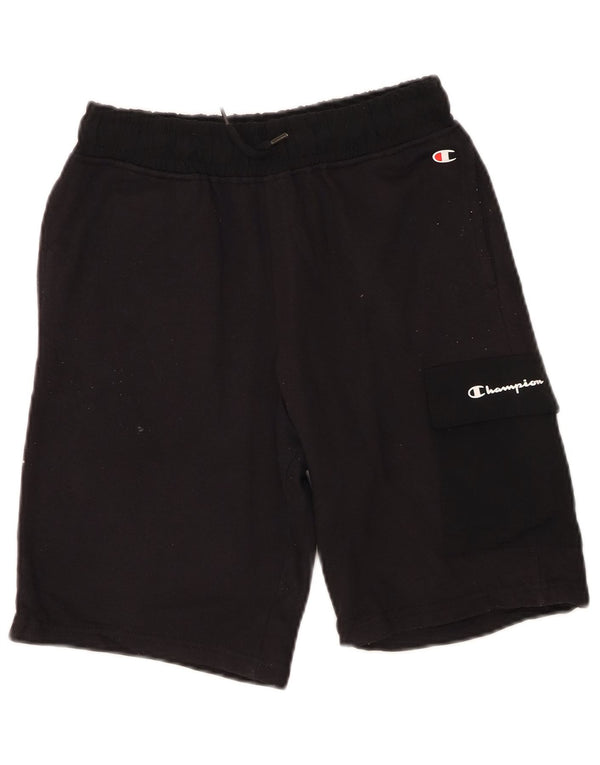 Champion Boys Cargo Sport Shorts 11-12 Years Large Black Cotton