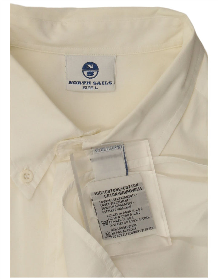 North Sails Mens Shirt Large White Cotton