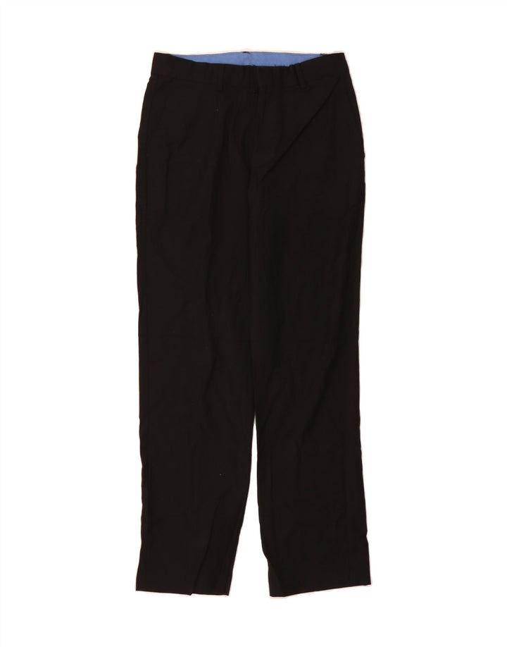 IZOD Boys Straight Suit Trousers 15-16 Years W28 L28 Black Polyester Vintage Izod and Second-Hand Izod from Messina Hembry 