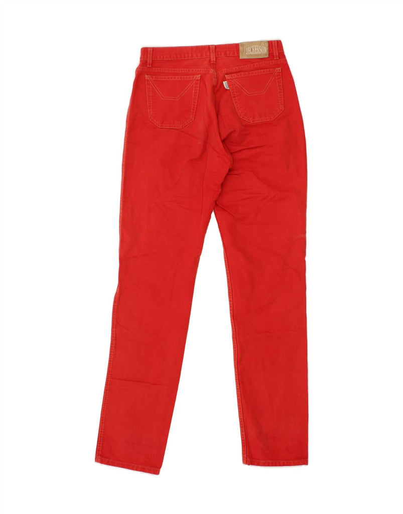 JECKERSON Mens Slim Casual Trousers W32 L30  Red Vintage Jeckerson and Second-Hand Jeckerson from Messina Hembry 