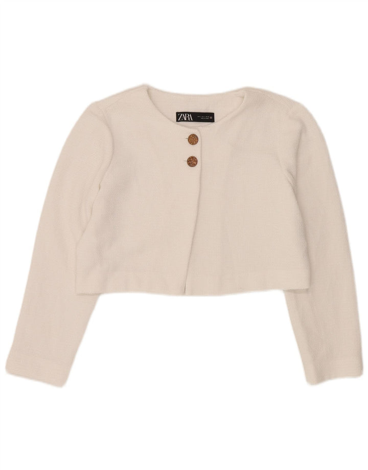 Zara Womens Bolero Jacket UK 16 Large White Polyester