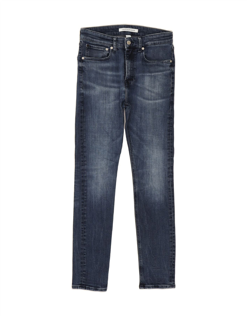 CALVIN KLEIN Mens Slim Jeans W30 L32 Navy Blue Cotton Vintage Calvin Klein and Second-Hand Calvin Klein from Messina Hembry 
