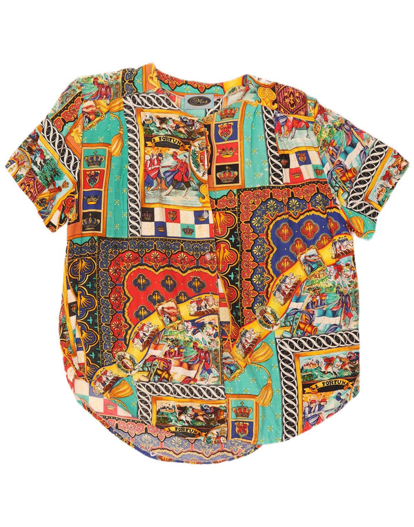 Mas Womens Abstract Pattern Shirt Blouse UK 20 2XL Multicoloured