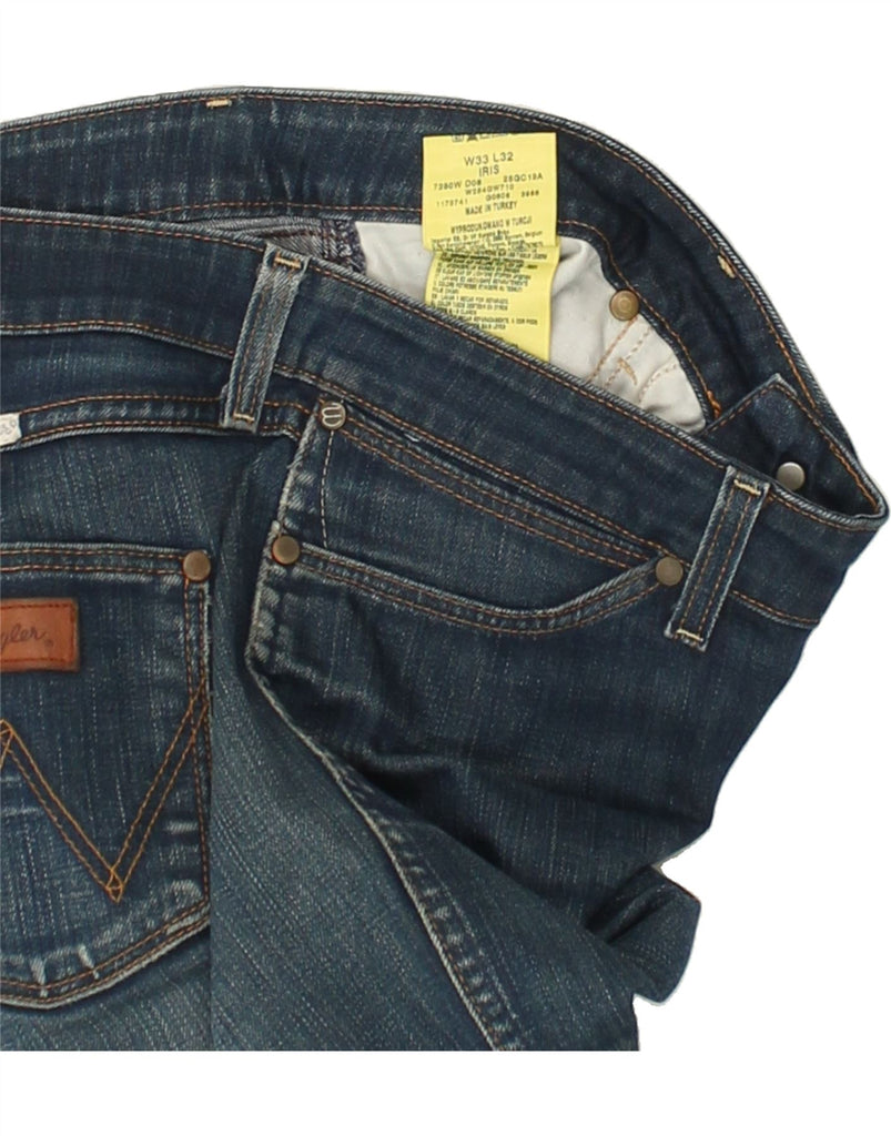 WRANGLER Womens Iris Bootcut Jeans W33 L32  Navy Blue Cotton | Vintage Wrangler | Thrift | Second-Hand Wrangler | Used Clothing | Messina Hembry 