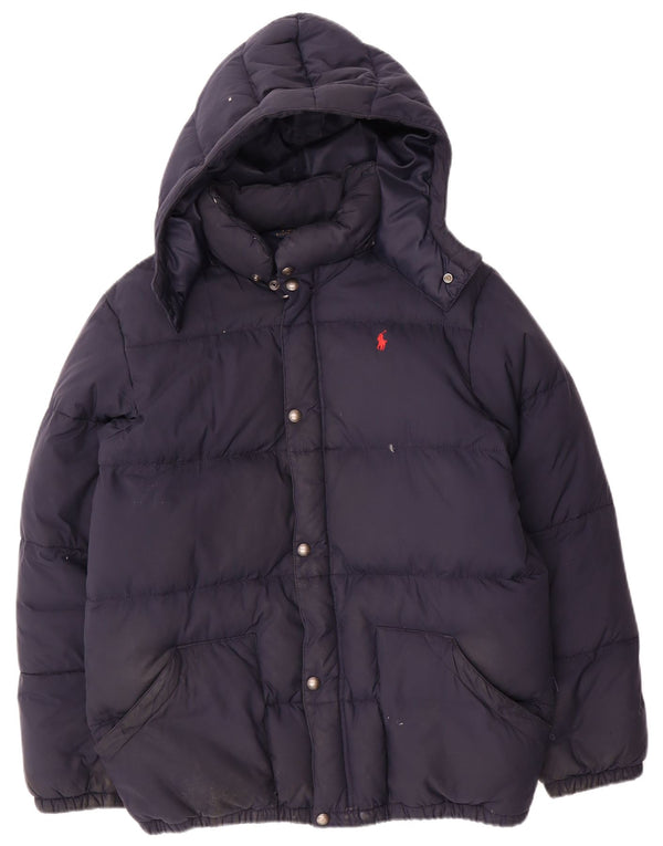 Polo Ralph Lauren Boys Hooded Padded Jacket 15-16 Years XL Navy Blue