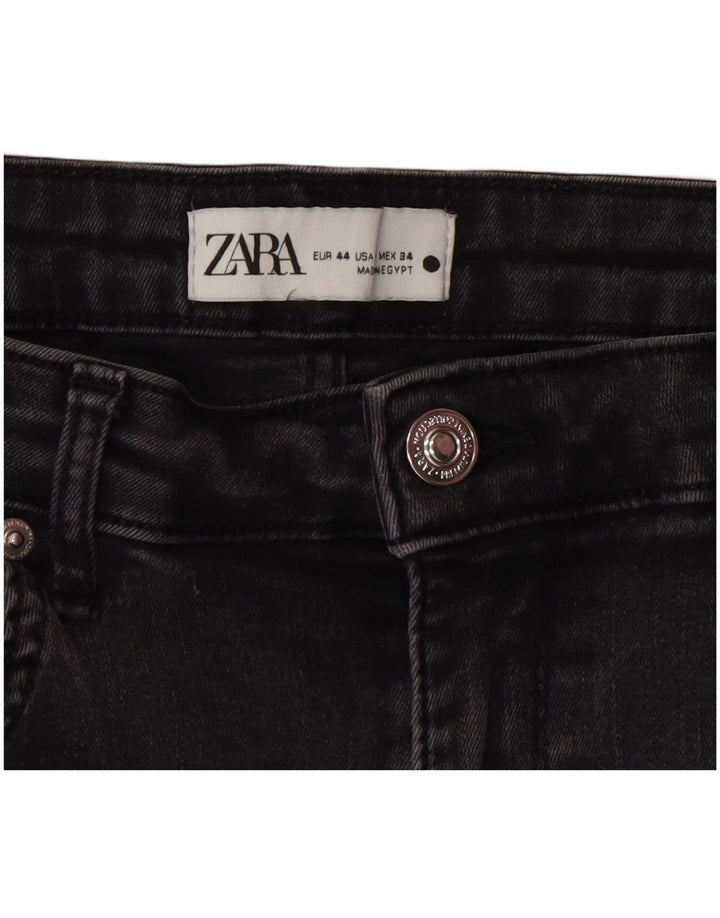 Zara Womens Flared Jeans EU 44 XL W34 L34 Grey