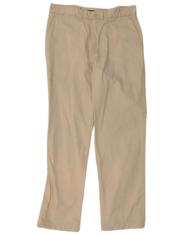 Zara Mens Straight Chino Trousers EU 42 Large W32 L30 Beige
