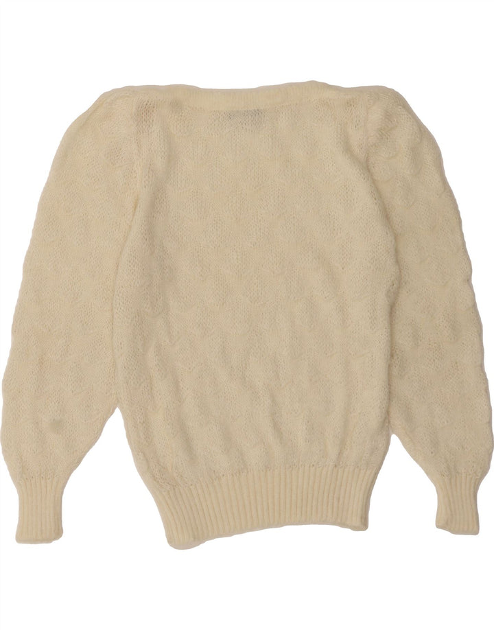 PREMODE Womens Oversized Boat Neck Jumper Sweater US 2 XS Off White Vintage Premode and Second-Hand Premode from Messina Hembry 
