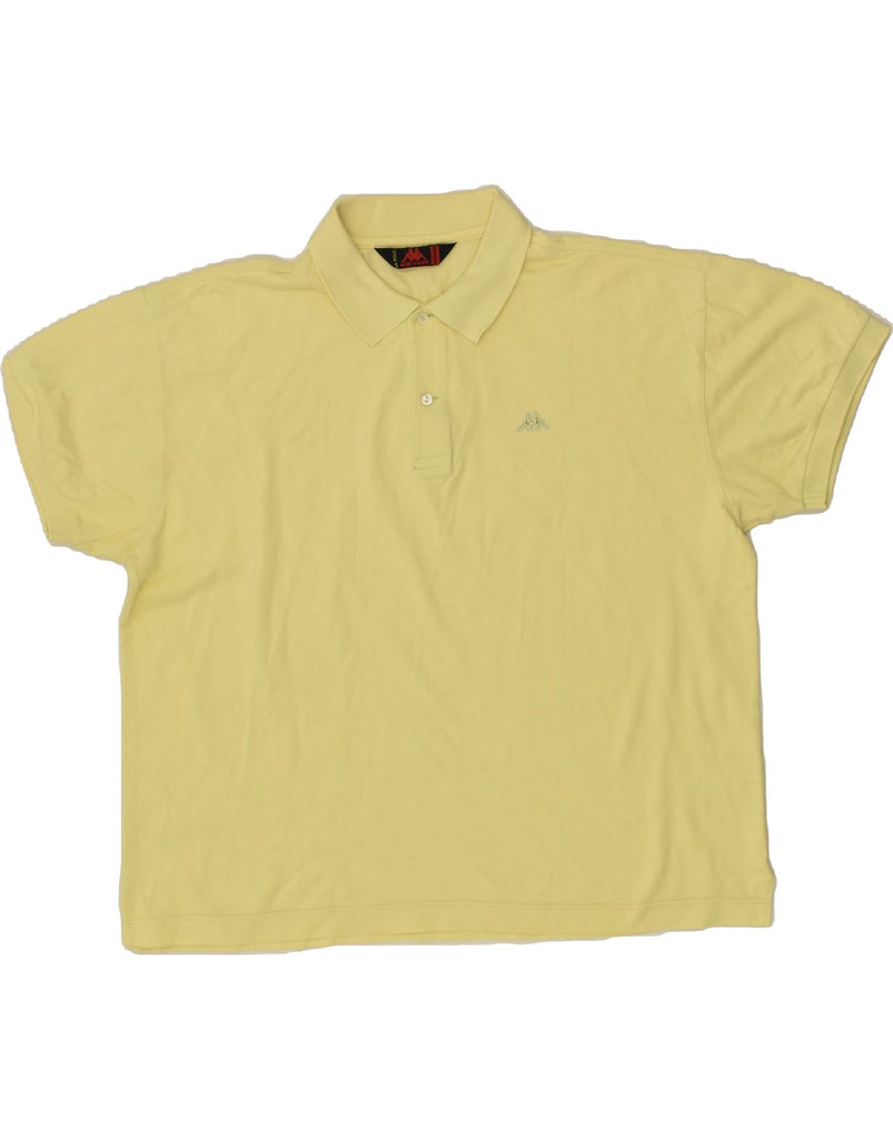 KAPPA Mens Polo Shirt 3XL Yellow Cotton | Vintage Kappa | Thrift | Second-Hand Kappa | Used Clothing | Messina Hembry 