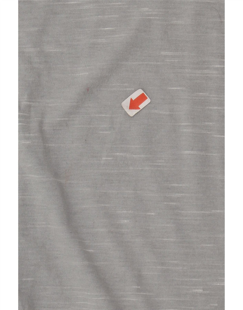 NIKE Womens Dri Fit Hooded Top Long Sleeve UK 16 Large Grey Flecked Vintage Nike and Second-Hand Nike from Messina Hembry 