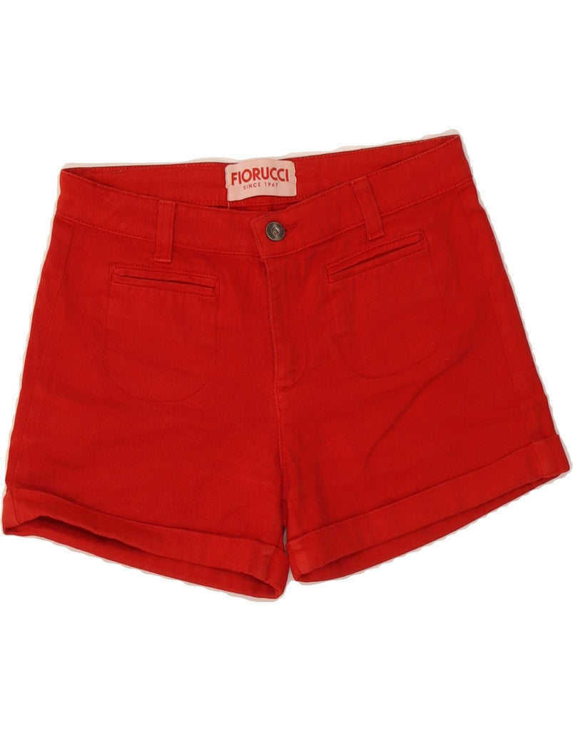 FIORUCCI Womens Denim Shorts W30 Medium Red Vintage Fiorucci and Second-Hand Fiorucci from Messina Hembry 