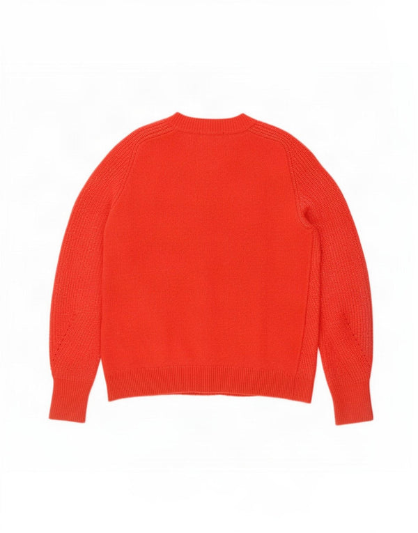 Marks & Spencer Womens Cardigan Sweater UK 10 Small Red Flecked Acrylic