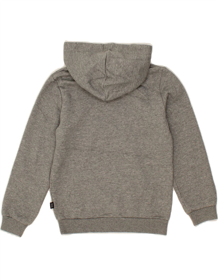 PUMA Boys Graphic Hoodie Jumper 7-8 Years Grey Cotton Vintage Puma and Second-Hand Puma from Messina Hembry 