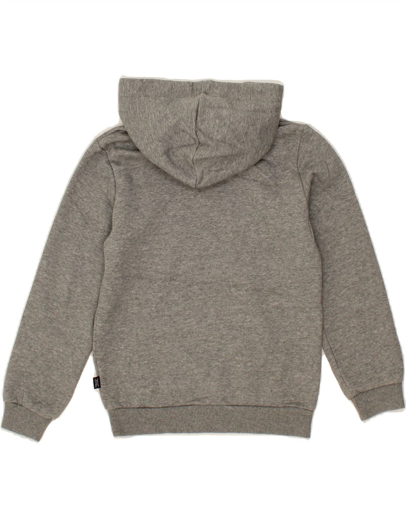 PUMA Boys Graphic Hoodie Jumper 7-8 Years Grey Cotton Vintage Puma and Second-Hand Puma from Messina Hembry 