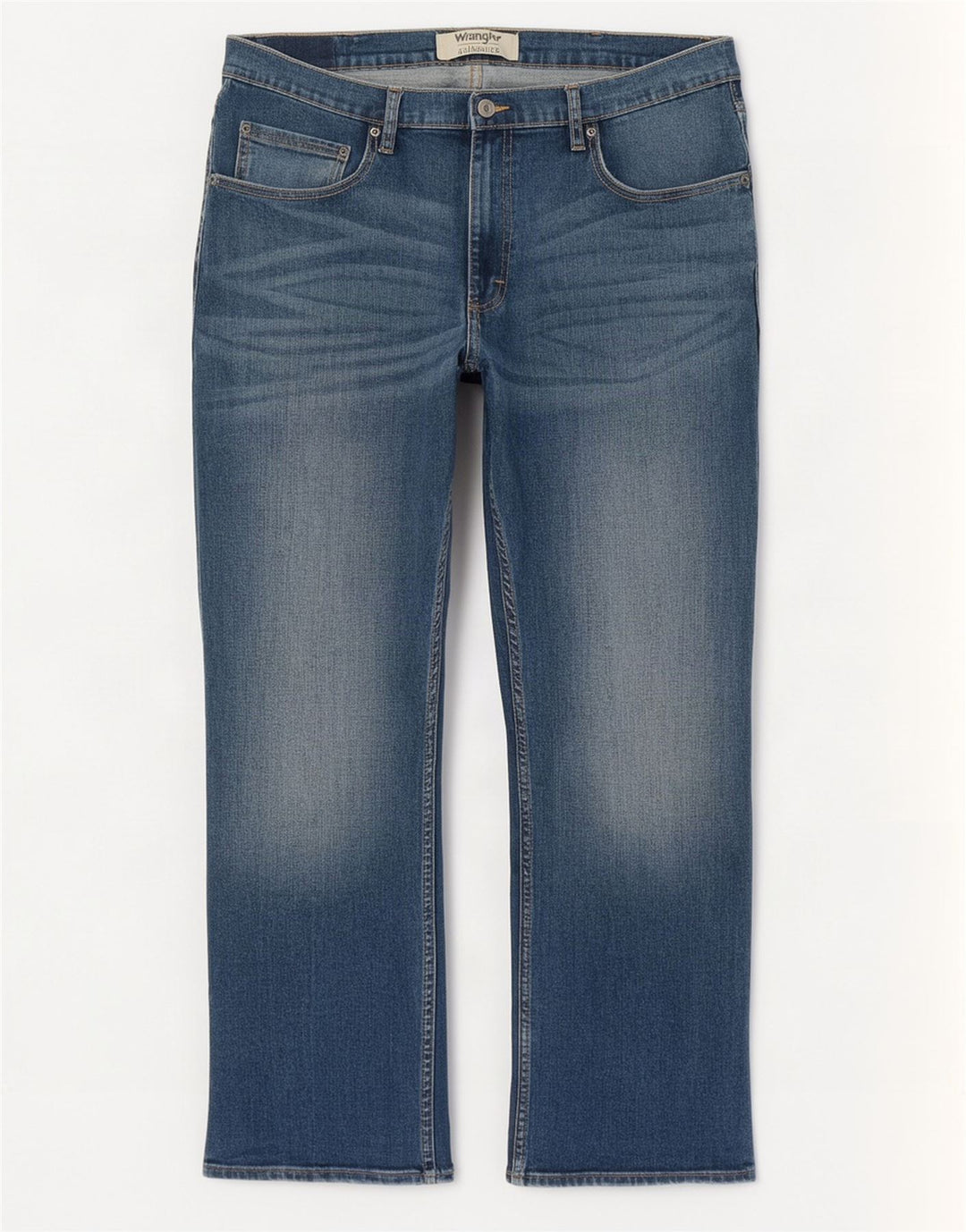 Wrangler Mens Straight Jeans W36 L30 Blue Cotton