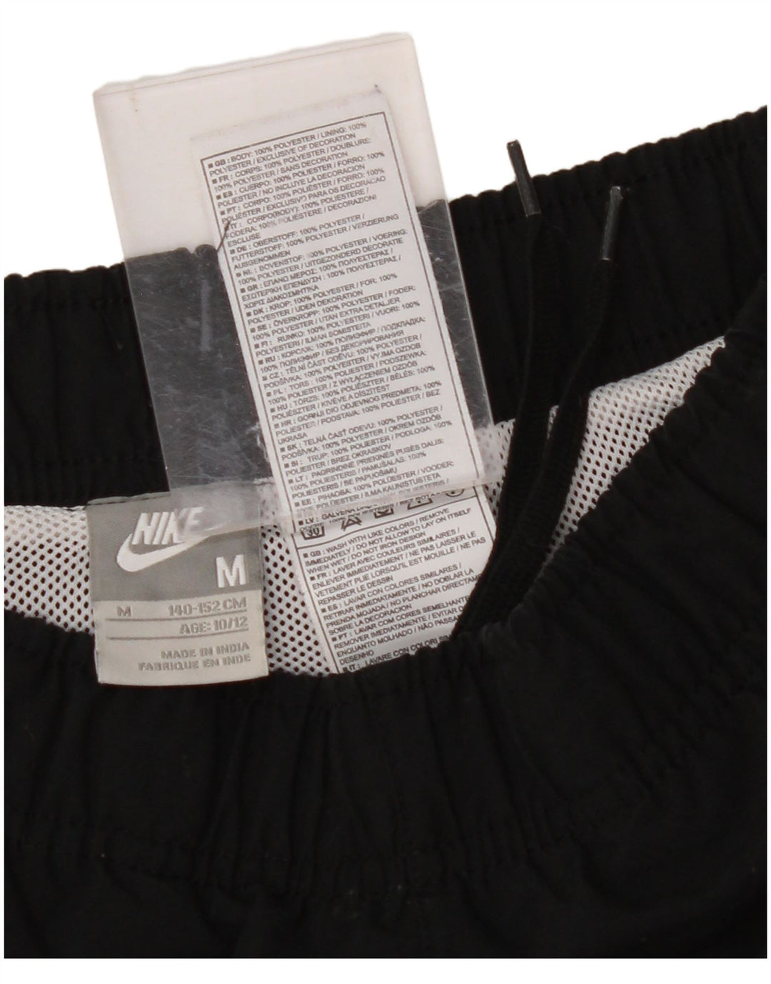 NIKE Boys Sport Shorts 10-11 Years Medium Black Polyester