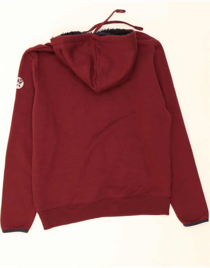 AVIREX Mens Graphic Hoodie Jumper Medium Burgundy Polyester Vintage Avirex and Second-Hand Avirex from Messina Hembry 