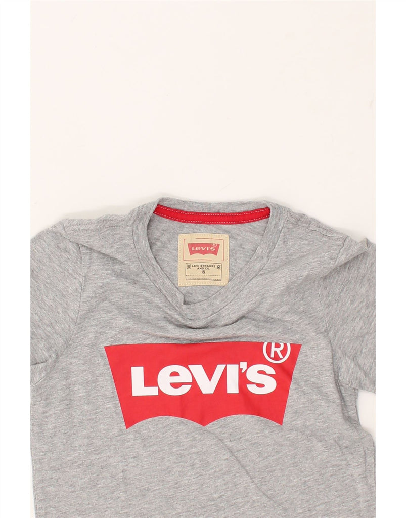 LEVI'S Boys Graphic T-Shirt Top 7-8 Years Grey Cotton | Vintage Levi's | Thrift | Second-Hand Levi's | Used Clothing | Messina Hembry 