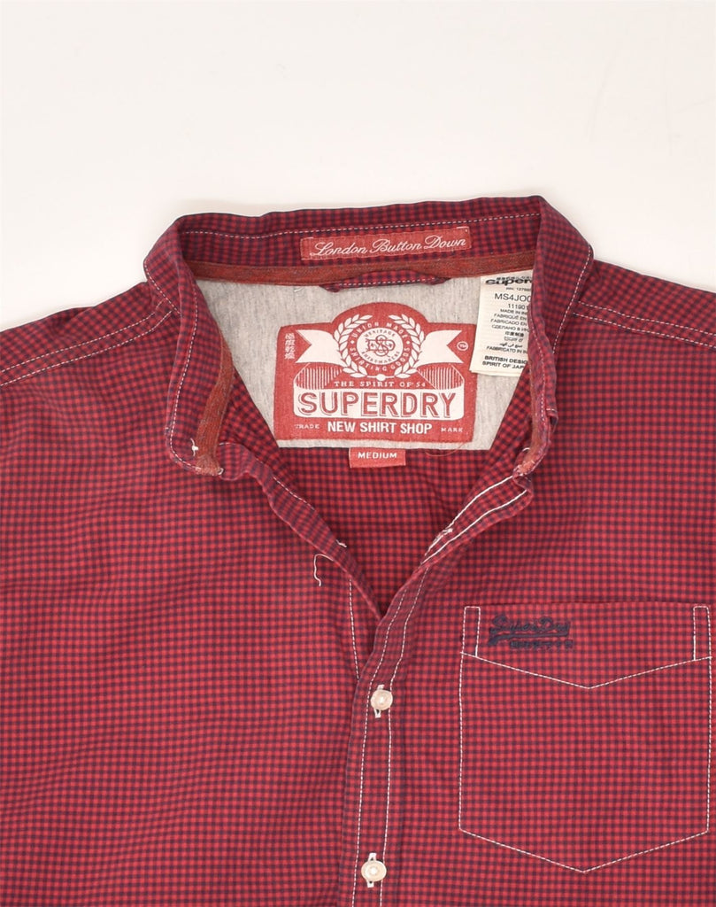 SUPERDRY Mens Shirt Medium Red Check Cotton | Vintage Superdry | Thrift | Second-Hand Superdry | Used Clothing | Messina Hembry 