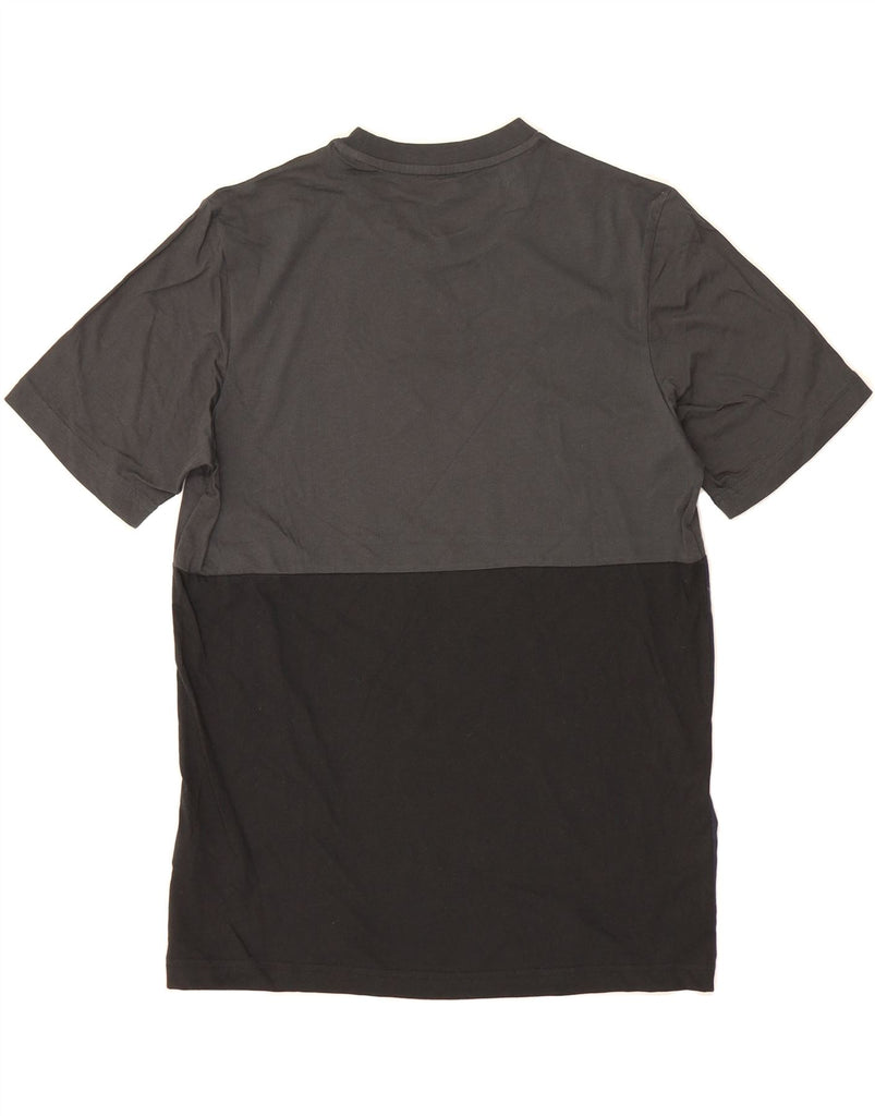 ADIDAS Mens Graphic T-Shirt Top Small Grey Colourblock Cotton Vintage Adidas and Second-Hand Adidas from Messina Hembry 