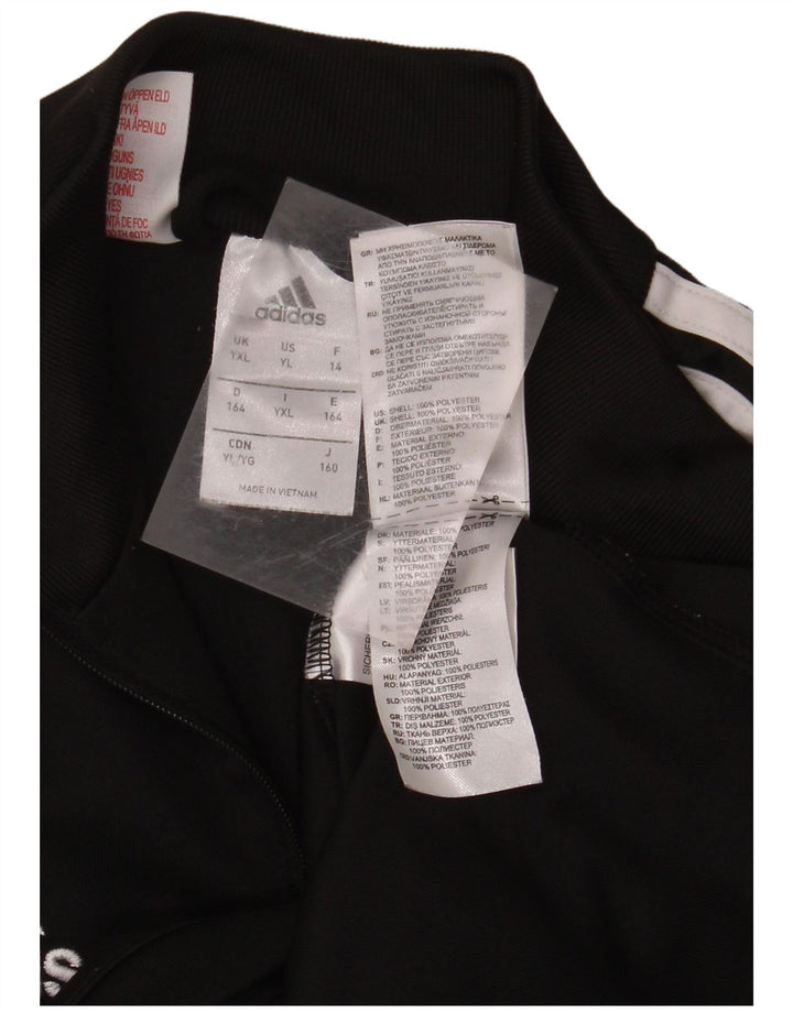 ADIDAS Boys Climacool Pullover Tracksuit Top 13-14 Years XL Black