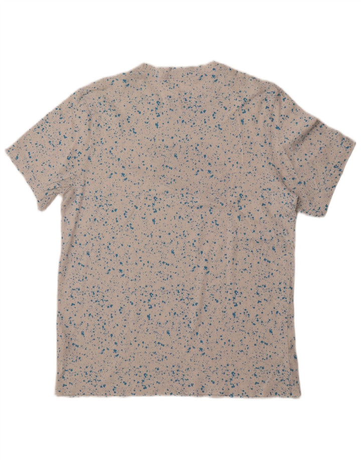 NIKE Mens Graphic T-Shirt Top Medium White Flecked Cotton