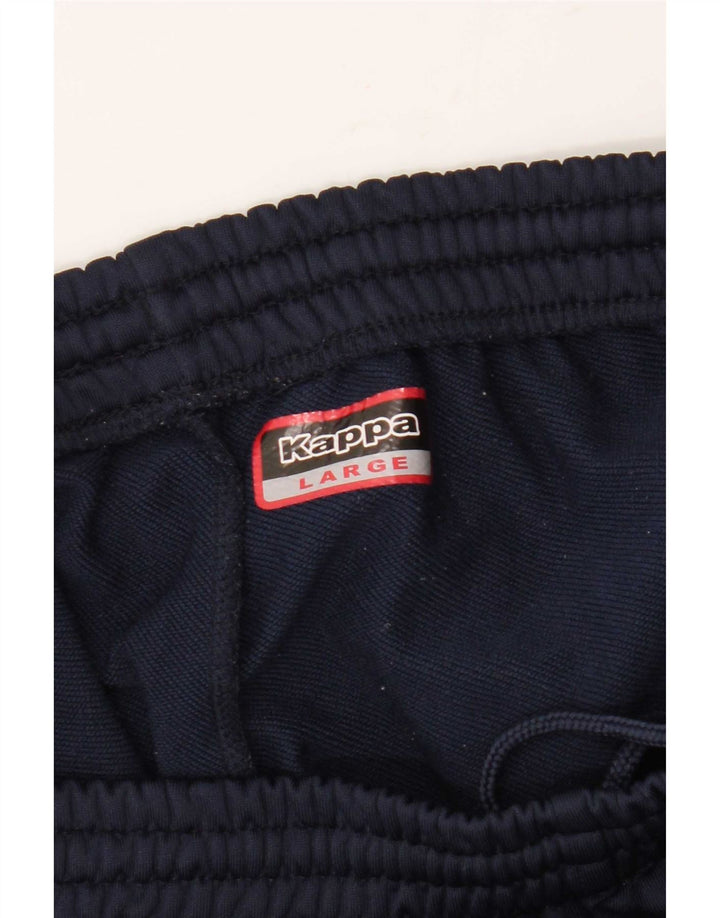 Kappa Mens Graphic Tracksuit Trousers Large Navy Blue Colourblock