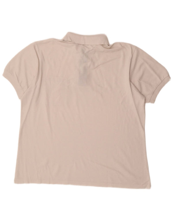 Lacoste Mens Polo Shirt Size 6 XL White Cotton