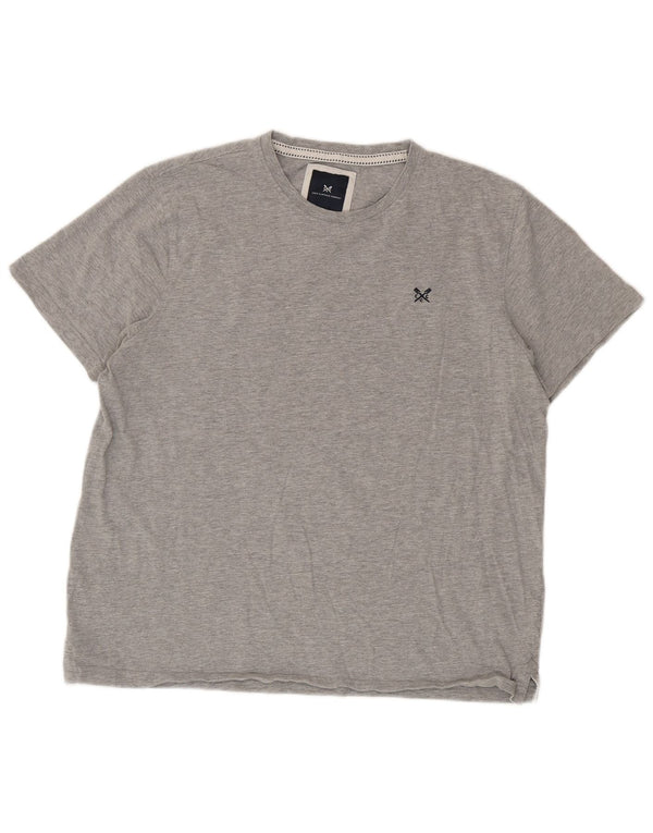 Crew Clothing Mens T-Shirt Top XL Grey Cotton
