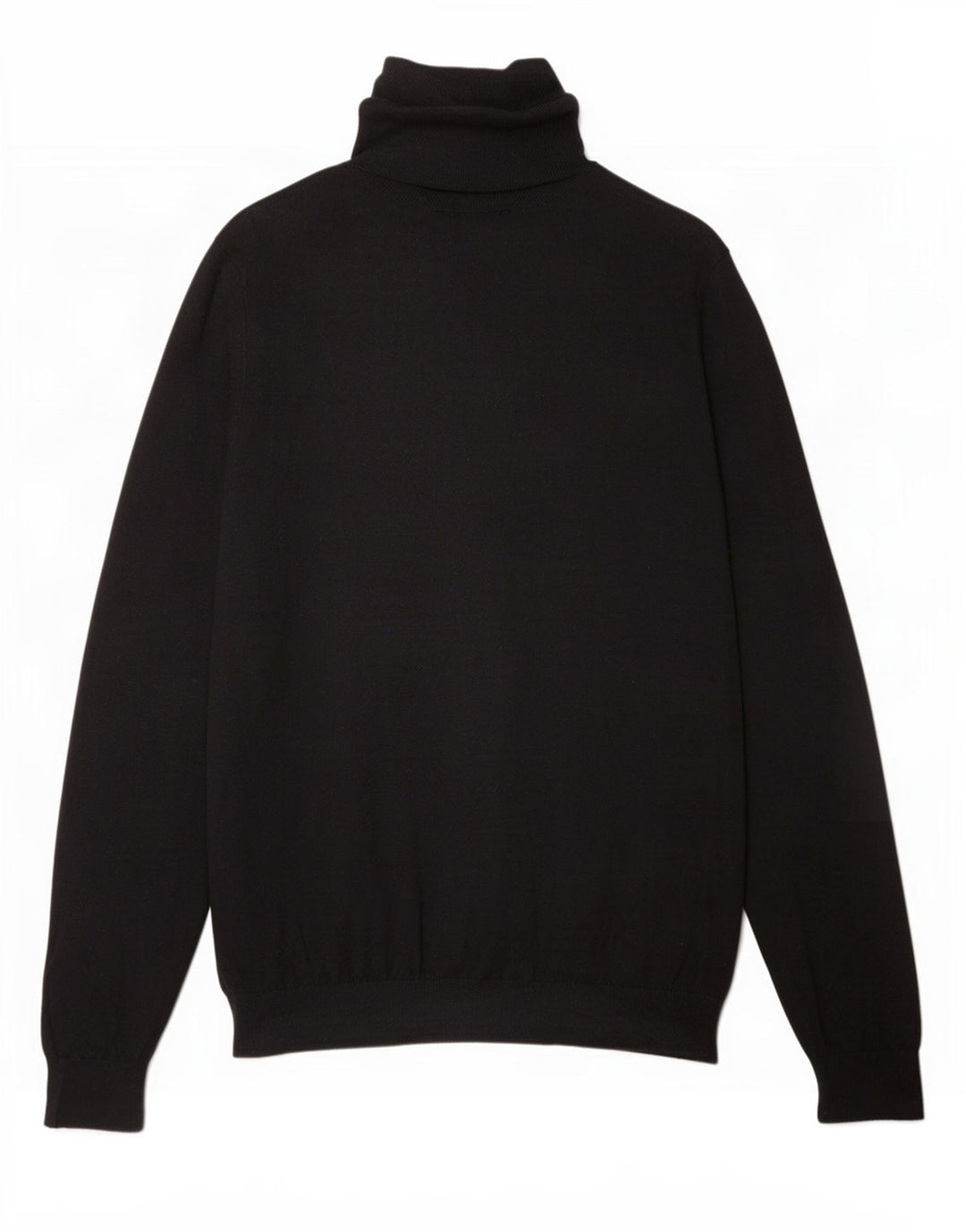 Massimo Dutti Womens Roll Neck Jumper Sweater UK 16 Large Black Cotton