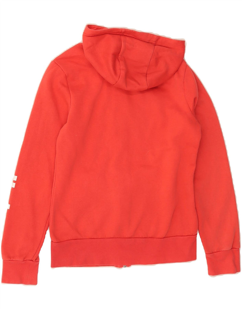 ADIDAS Womens Graphic Zip Hoodie Sweater UK 6 XS Red Vintage Adidas and Second-Hand Adidas from Messina Hembry 