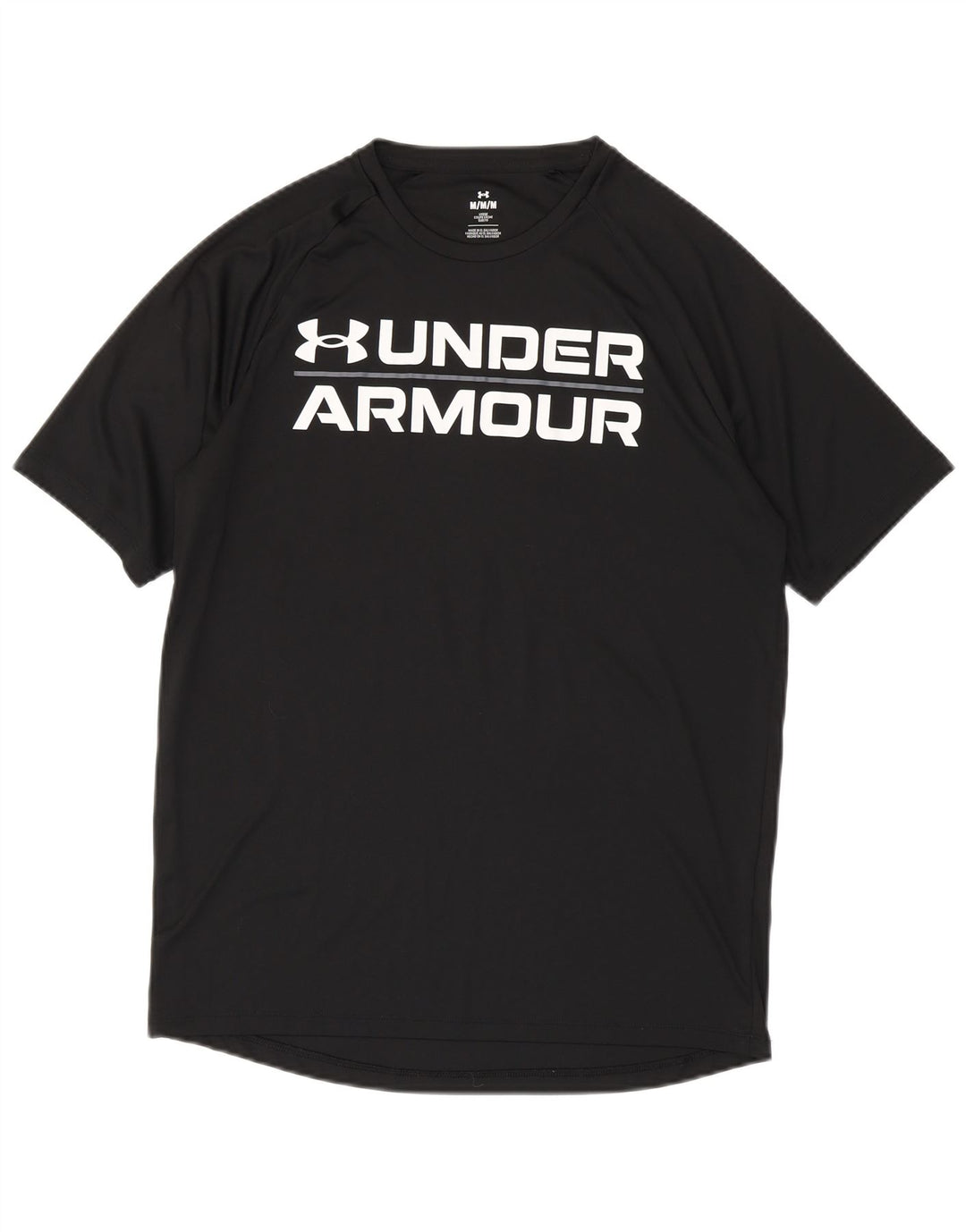 Under Armour Mens Graphic T-Shirt Top Medium Black Polyester
