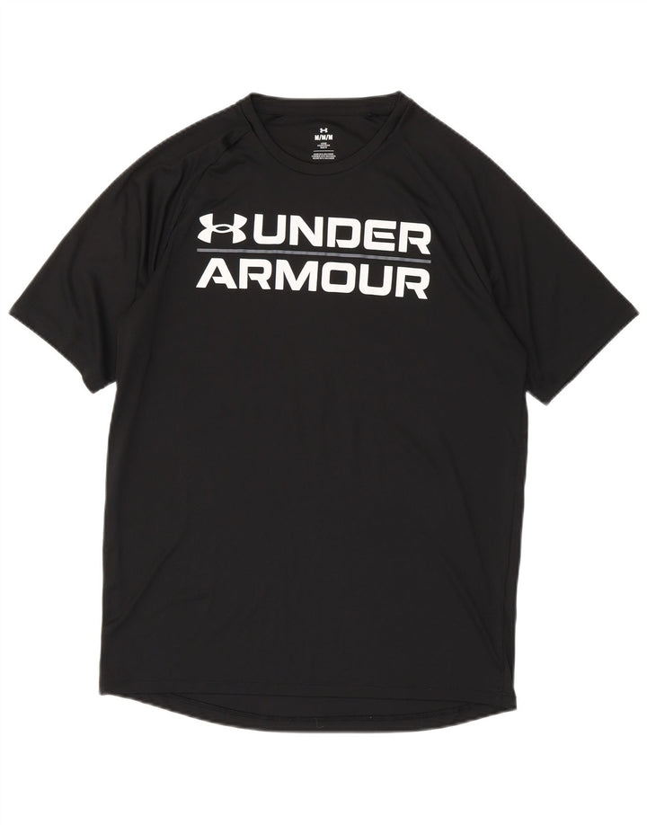 Under Armour Mens Graphic T-Shirt Top Medium Black Polyester